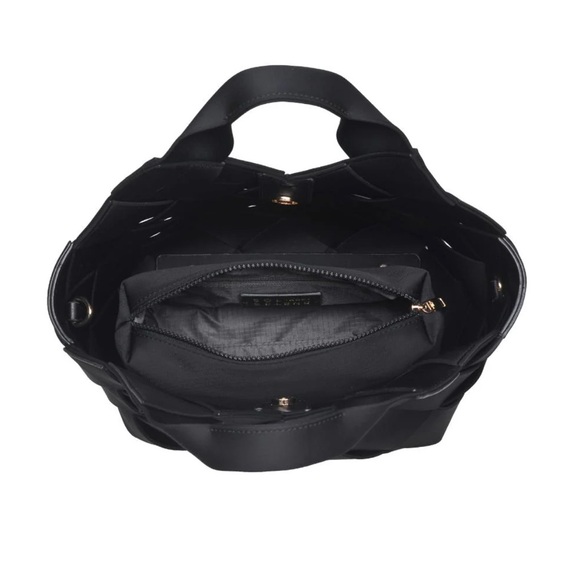 Sol & Selene “Resilience” Woven Neoprene Cross Body Tote Bag - BLACK - NWT - Picture 4 of 9